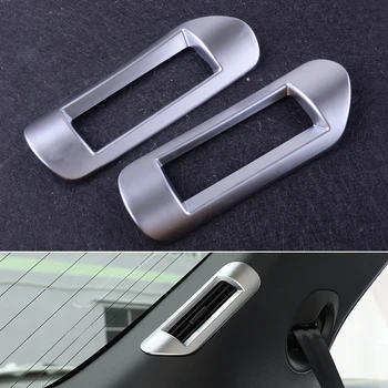 

DWCX 2pcs ABS Silver Rear C Pillar Air Vent Outlet Cover Trim Frame Fit For Land Rover Discovery 5 LR5 L462 2017 2018 2019