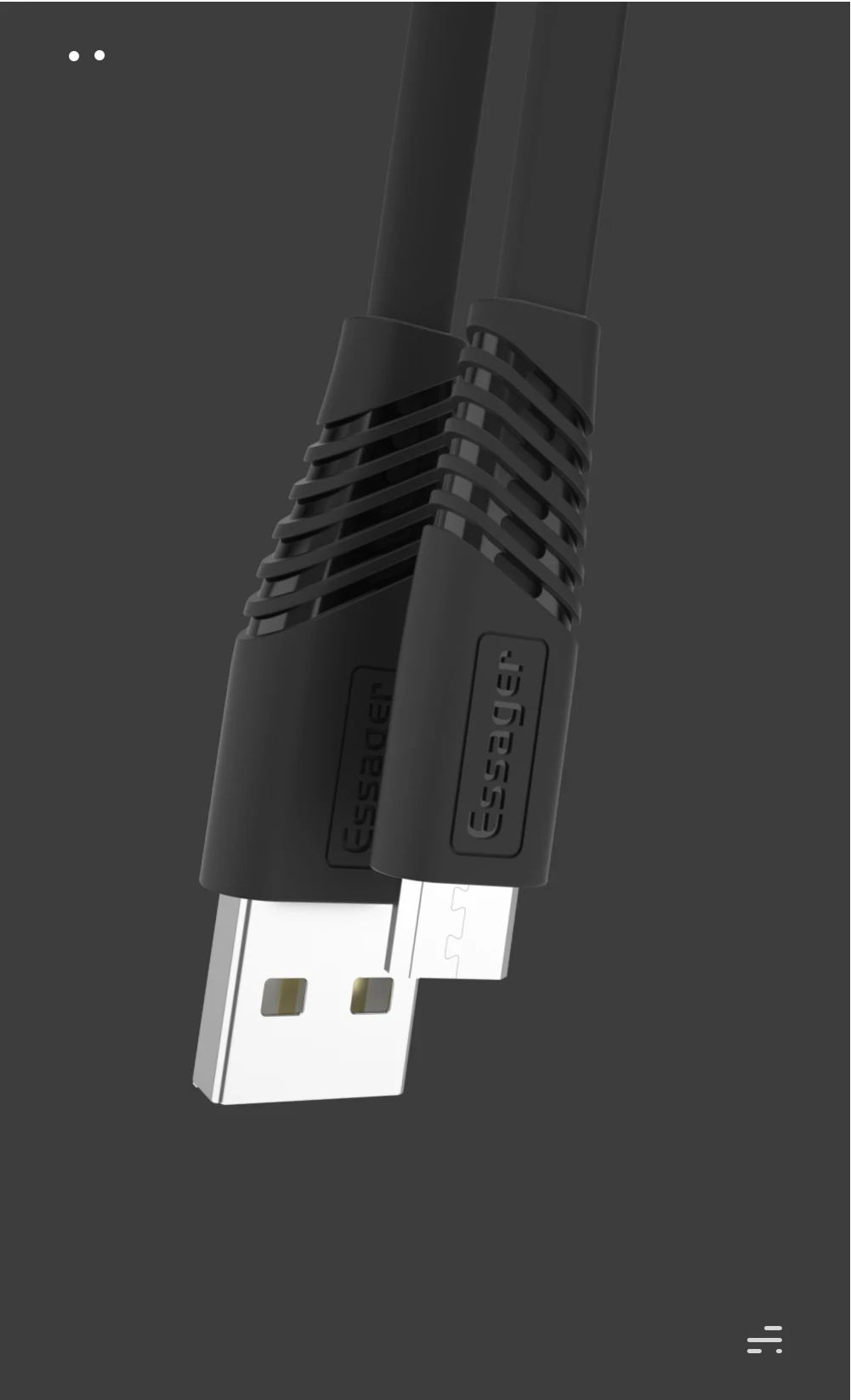 

Essager Flat Quick Micro USB Cable for Xiaomi Redmi Samsung 2.4A Fast Charging Microusb Data Charger Cord Android Mobile Phone