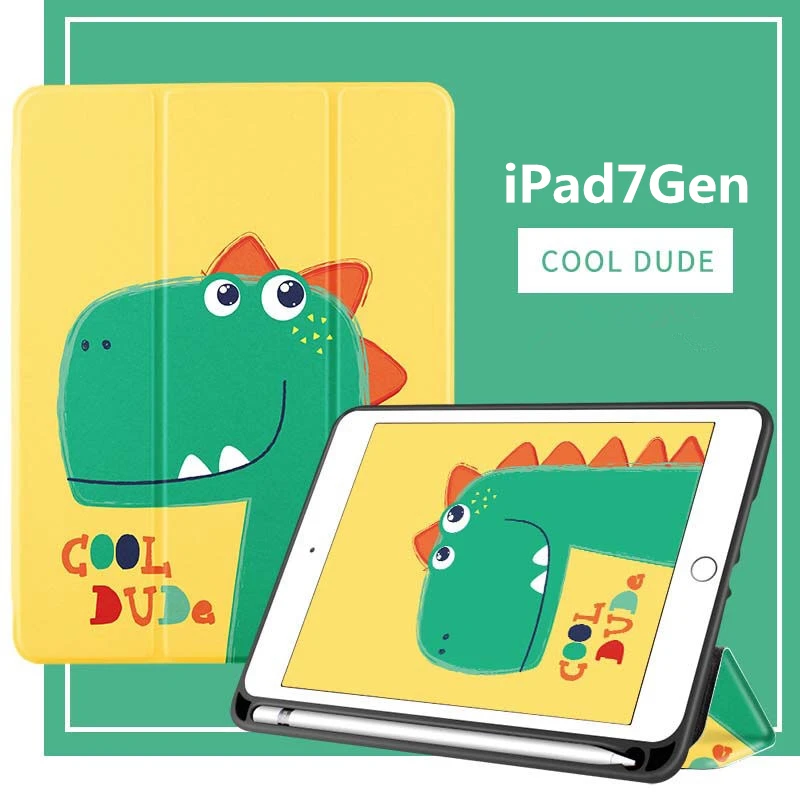 iPad 7 cool dude Для Apple iPad 7th 10,2 чехол 7-го поколения для нового iPad 7 10,2 дюймов чехол тонкий флип-чехол Мягкий защитный чехол - Цвет: iPad 7 cool dude