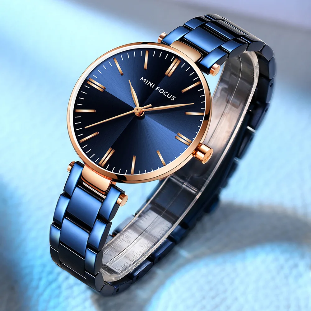 

Mini FOCUS Brand Fashion Business WOMEN'S Watch Japan Movement Waterproof Sun Pattern Clean Steel Watch Strap 0265l