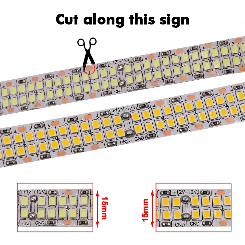 12V 24V LED Strip Lights 5M 2835 Flexible LED Tape H98961c5a59c842248444bd26d089a338r