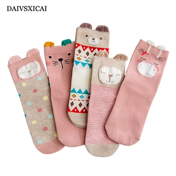 

5Pairs/lot=10Pieces Autumn Winter Socks Fashion Womens Cotton Striped Two-Bar Casual Female Cotton Socks