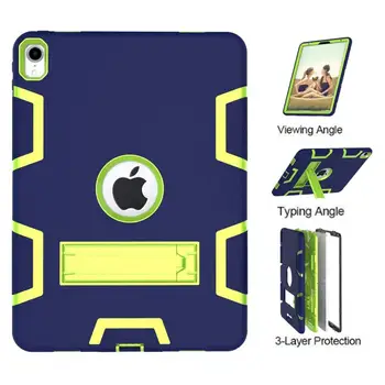 

For iPad Pro 11 Case 2018 Released Three Layer Shockproof Armor Defender Kickstand Protective Case Cover for iPad Pro 11 Coque