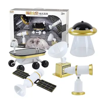 

Space Exploration Vehicle Simulation Radar Satellite Telescope Early Education LED Lights functions