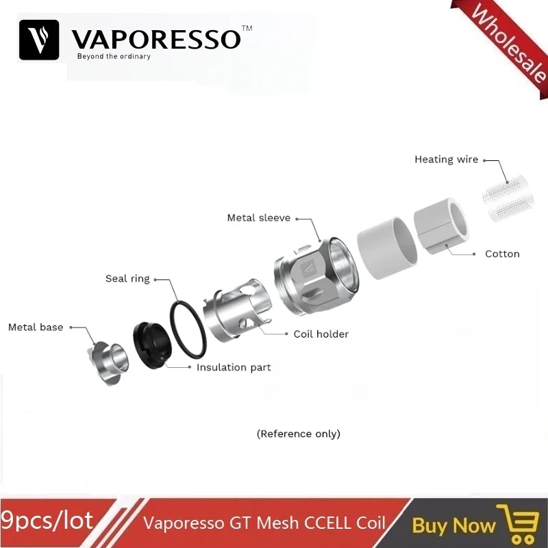 3~ 9 шт Vaporesso GT CCELL атомайзер ядро GT сетка Vape катушка для каскадного бака Vaporesso полярная Броня каскад одна электронная сигарета комплект