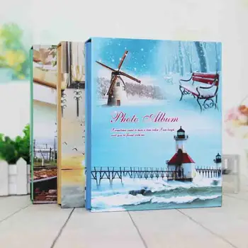 

Best Selling 6 Inches Can Hold 200 Simple Style Box Album Insert Pocket 50 Inner Pages Craft Paper Album Wholesale