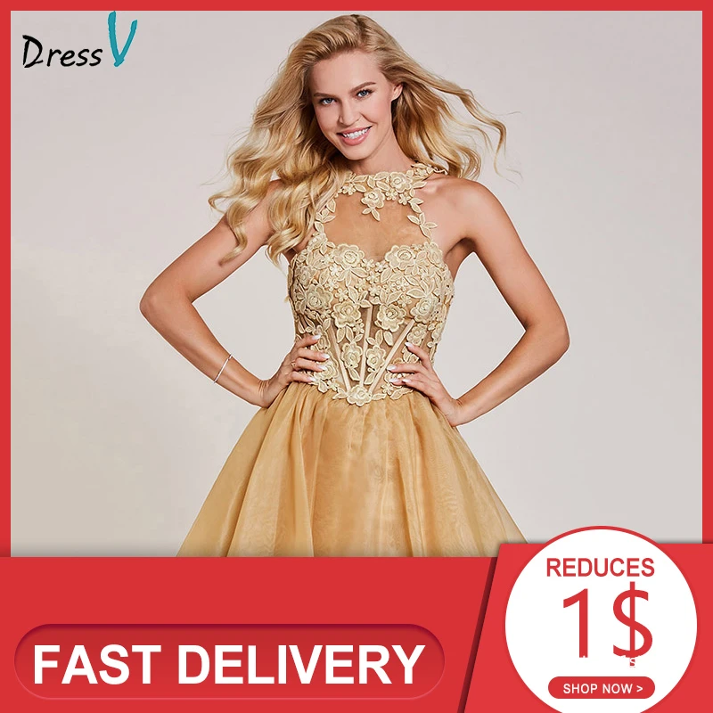 Vestido de cóctel con para mujer, Vestido corto de fiesta, sin mangas, halter, hasta la rodilla|Vestidos de cóctel| -