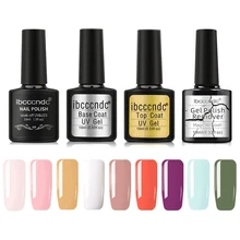 Ibcccndc 12 шт./компл. базовое верхнее покрытие УФ-гель для ногтей цветной замачиваемый длинный стойкий Гель-лак Полупостоянный гель лак 10