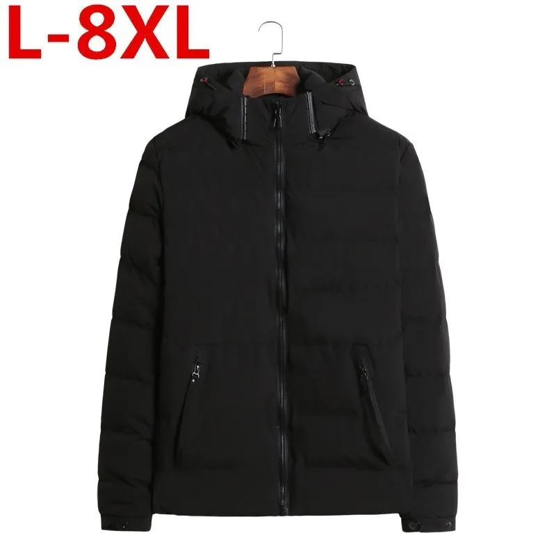 plus size 8XL 7XL 6XL 5XL New Men Winter Jacket Fashion Thermal Down Cotton Parkas Male Casual Hoodies Brand Clothing Warm Coat | Мужская