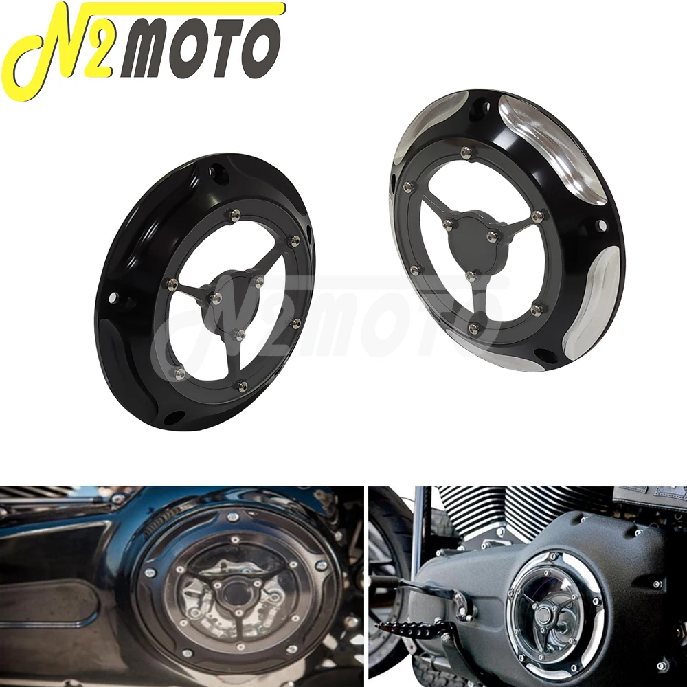 

Мотоциклетный Дерби, крышка сцепления двигателя с таймером, алюминиевый корпус для Harley Touring Street Glide Low Rider Dyna Softail Custom Fat boy