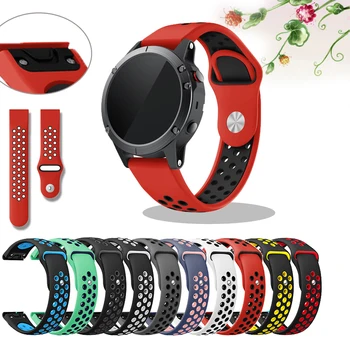 

Suitable for Garmin Fenix 5/5 Plus two-color silicone strap quick release wrist strap 22mm Suitable for Garmin Fenix 6 5 5Plus