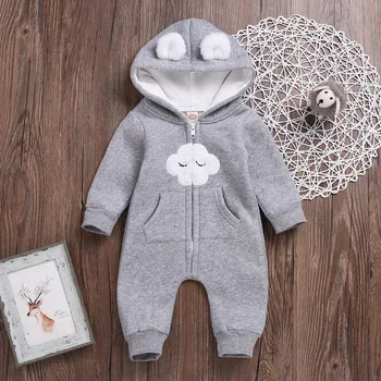

2019 New Autumn Russia Baby costume rompers Clothes cold Winter Boy Girl Winter Warm Comfortable Pure Cotton coat jacket kids