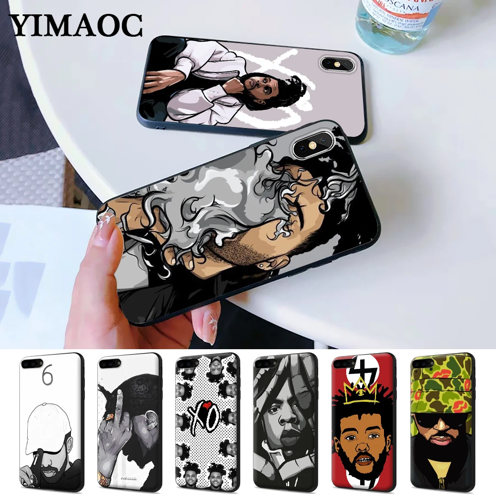

Hip Hop Rapper Dope Print Rubber Silicone Case for iPhone 5 5S 6 6S Plus 7 8 X XS Max XR