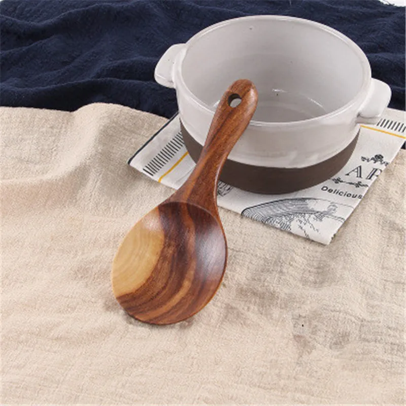 Натуральная здоровая бамбуковая деревянная кухонная утварь, антипригарная лопатка для еды, лопатка, ложка, кухонная утварь, кухонные инструменты