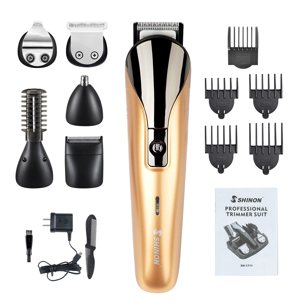 Men Professional 6 in 1 Multifunctional Electric Hair Clipper