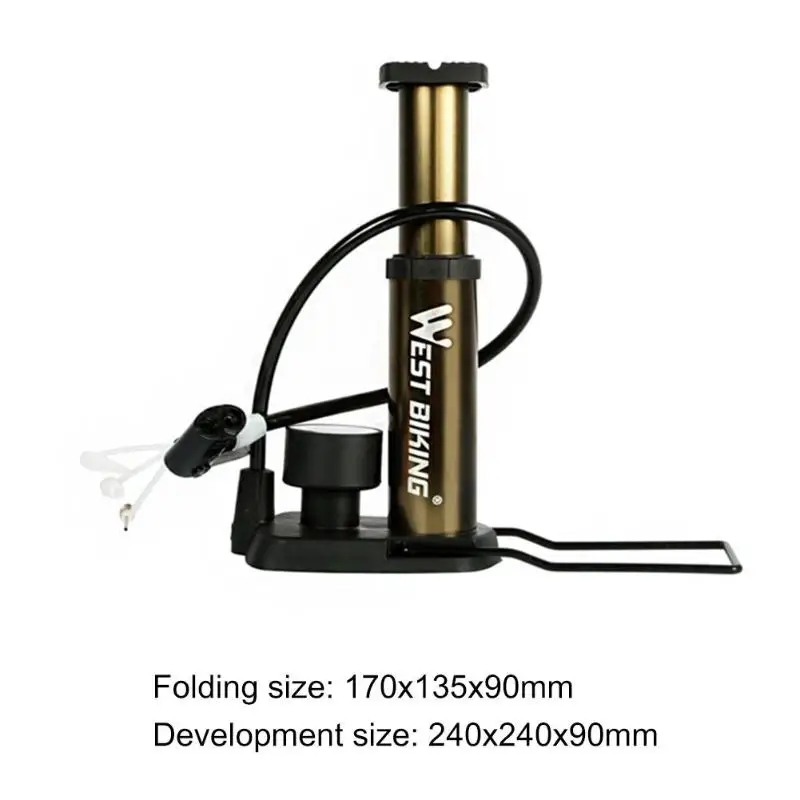WEST BIKING мини велосипедный насос 120PSI алюминиевый сплав MTB велосипед шин насос