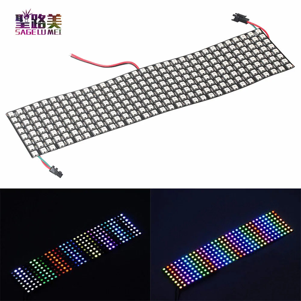 8-8-16-16-8-32-Pixel-256-Pixels-WS2812B-Digital-Flexible-LED-Programmed-Panel-Screen1