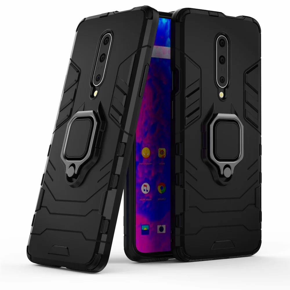 

for One plus 7pro 7Tpro 1+7pro 1+7tpro Oneplus7pro Shockproof Armor Case For Oneplus 7 Pro 7T Pro Ring Stand Back Phone Cover