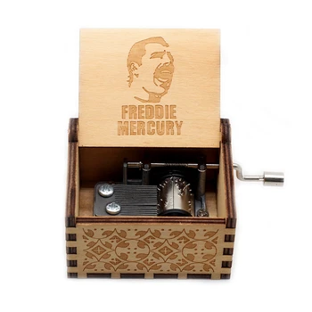 

New Bohemian Rhapsody them song Queen music box wood handle Game Of Thrones Dragon Ball BEAUTY BEAST birthday mother day gift