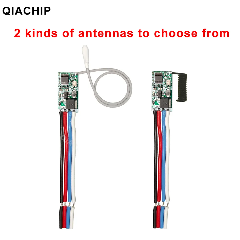 QIACHIP 40pcs 433.92Mhz 범용 무선 DC 3.6V-24V 원격 제어 스위치 1 채널 RF 릴레이 수신기 LED 조명 컨트롤러 DIY 키트