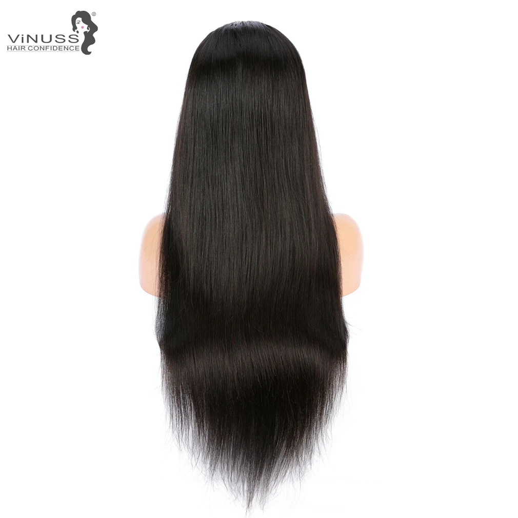 Vinuss человеческие волосы парик кружевно парик с волосами Реми предварительно сорвал бесклеевой 130%-180% плотность фронтальные парики для