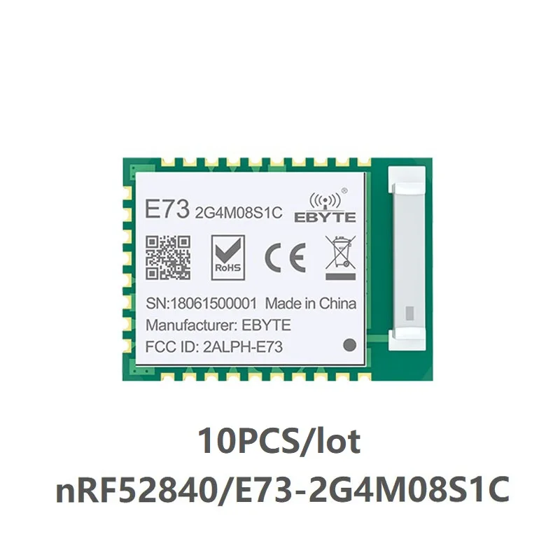 10 шт./лот скандинавский nRF52840 модуль 2 4 GHz длинная дистанция/диапазон I/O Bluetooth 5 ble 0