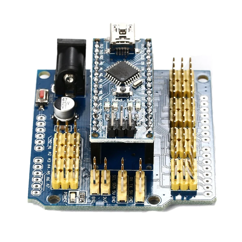 

AAAE Top-Nano I / O Expansion Shield For Arduino UNO R1 Nano 3.0+ Nano V3.0 ATmega328P TE276