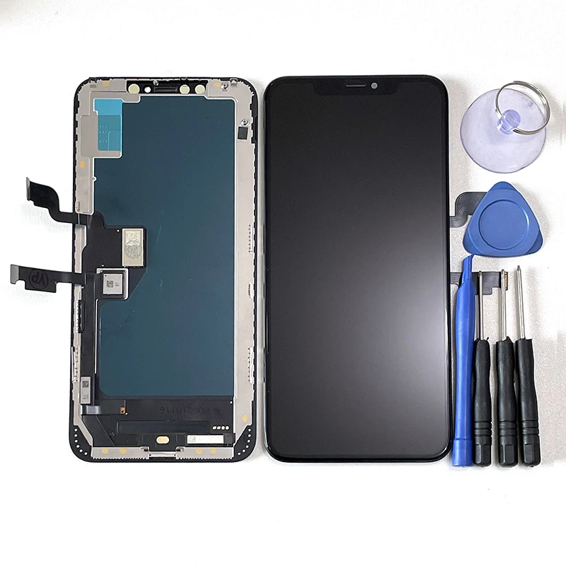 ЖК-дисплей Super OLED для iPhone XS A2097 экран с рамкой и дигитайзером сенсорной панели Max
