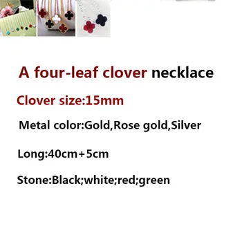 

15mm 925 sterling silver necklace personality fashion style four-leaf clover high-end style new jewelry girlfriend gift hot