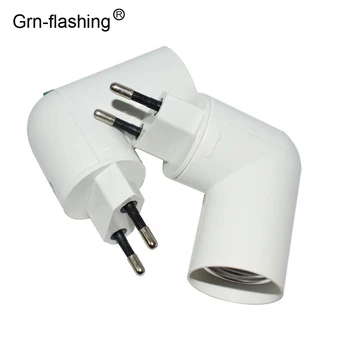 

1Pcs Fireproof Material E27 EU plug adapter Lamp Base with power on-off control switch E27 Base Lamp Light Bulb Socket Converter