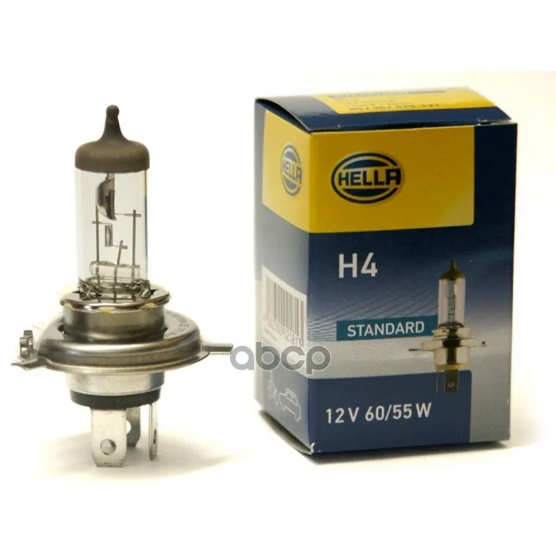 Лампа Накаливания H4 12v 60/55w P 43t HELLA арт. 8GJ002525 131|Зеркала и крышки| |