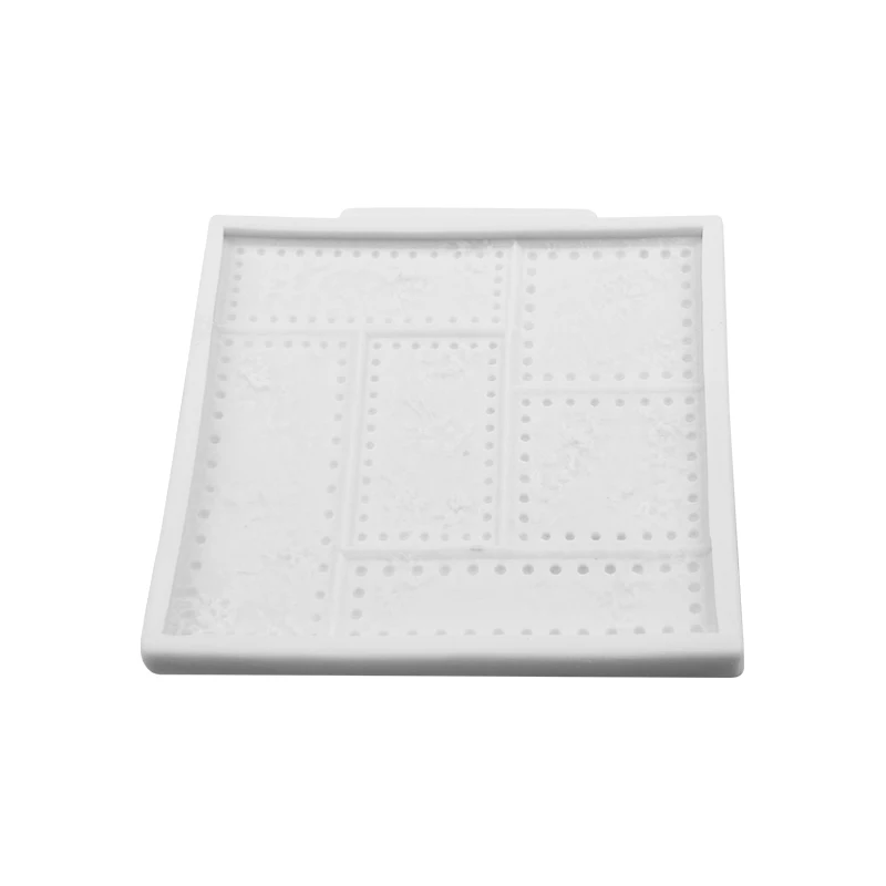 Vintage Riveted Metal Plate Pattern Silicone Mold Cake Fondant Mould System Cake Decorating Tools Desserts Chocolate Cake Topper