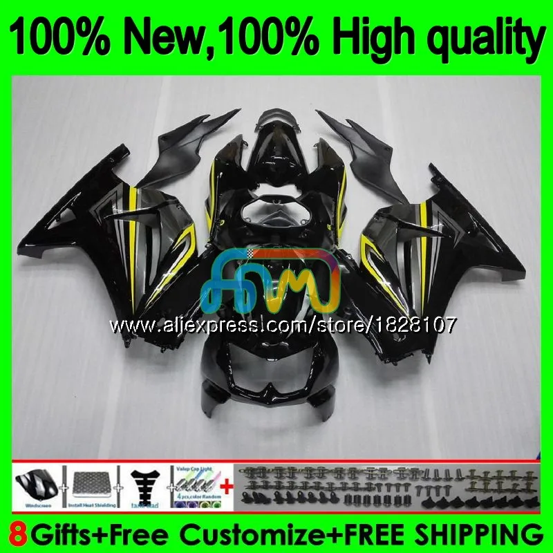 Body For KAWASAKI ZX-250R EX-250 EX250 ZX 250R 2BS.11 EX 250 ZX250R 08 09 Black yellow 10 11 12 2008 2009 2010 2011 2012 Fairing Body For KAWASAKI ZX-250R EX-250 EX250 ZX 250R 2BS.11 EX 250 ZX250R 08 09 Black yellow 10 11 12 2008 2009 2010 2011 2012 Fairing