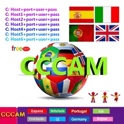 GTmedia CCCAM 4 резких перемен температуры линии для спутниковых рецепторов Европа 1 год ES Испании Великобритании резких перемен температуры для