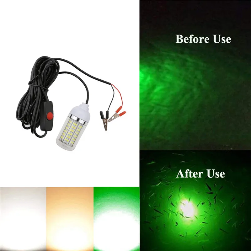 

1pc Waterproof And Good Penetrability Fishing Light Underwater Fishing Light Lures Fish Finder Lamp Attracts Prawns Squid Krill