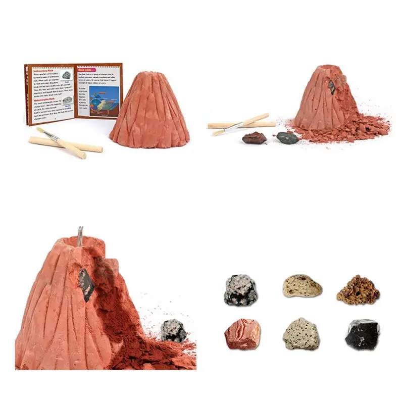 6 шт. вулкан Gemstones Dig Kit Stem игрушки для 7 лет подарки для 7 лет