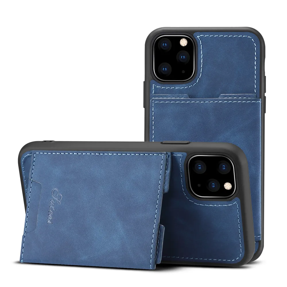 Держатель для карт со слотом Магнитный чехол для телефона для iPhone 11 Pro Max 7 8 6 6S Plus iPHone11 чехол Роскошный чехол для iPhone XS Max XR X Чехол