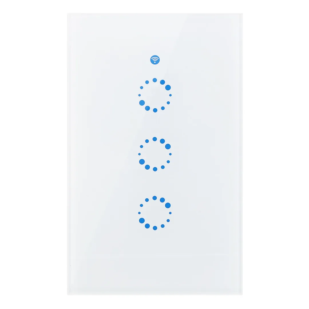 

1/2/3 Gang Smart Touch Light Switch Wall Panel Switch WiFi Remote Control Household Electrical Switches