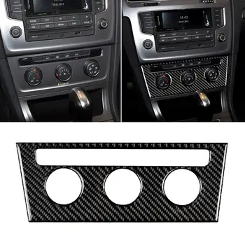 

Carbon Fiber Car Air Conditioner Control Rotary Button Sticker for VW Golf 7 2013 -2017 Panel Stickers