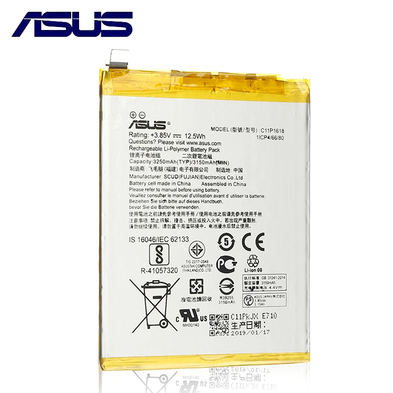 ASUS Original 3250mAh C11P1618 Battery For ASUS Zenfone 4 Z01KD ZE554KL Phone Latest Production High Quality Battery