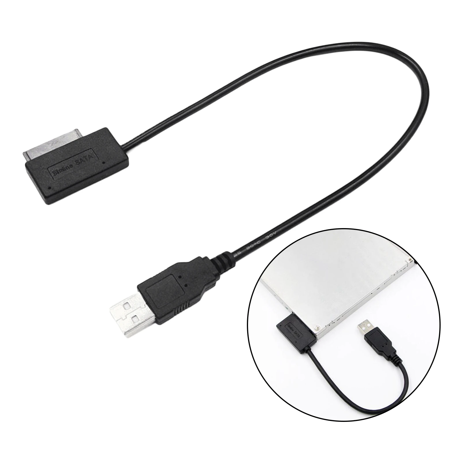 Disco duro SATA de 2,5 pulgadas, 13 pines a datos, adaptador de Cable para HDD alimentado por USB, compatible con SATA (negro)|Conectores y cables de ordenador|