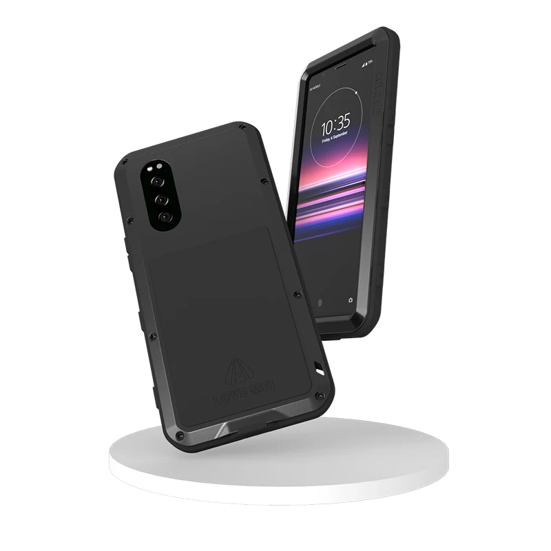 

LOVEMEI Powerful Metal Waterproof Case For Sony Xperia 5 Full Body Protection Back Cover Shockproof Defender Phone Case