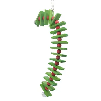 

Colorful Wooden Bird Toys for African Greys Parrots Cage Chewing Toy