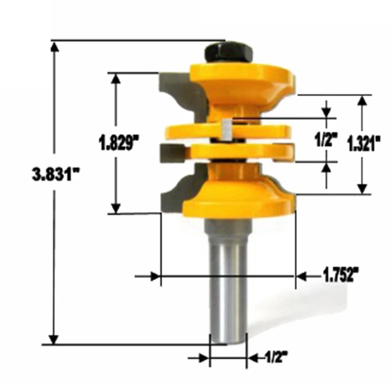 WHF-WUJIN Size : 2pcs 2pcs//Set 12mm Shank Entry /& Interior Door Ogee Matched Wood Router Bit Sets Tungsten Carbide Milling Cutters for Wood
