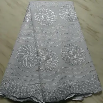 

Very soft Pure white African Wedding Dress with Stones Lace Cotton Embroidery Tulle Lace Nigeria 3d French Lace Fabric Hot sale