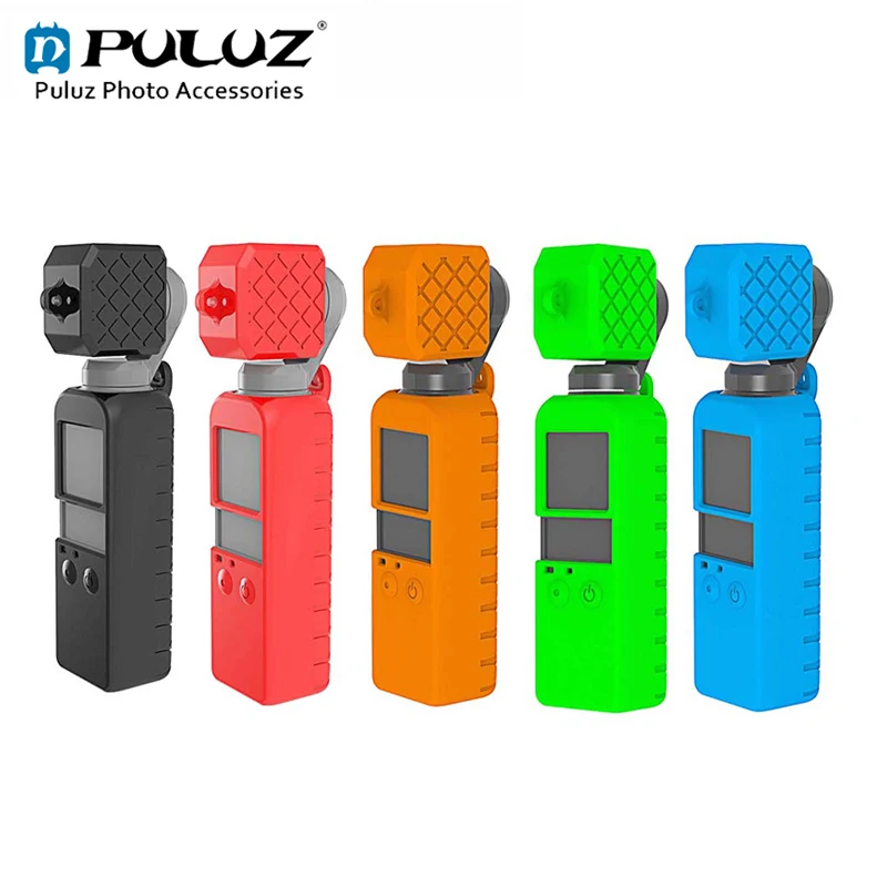 PULUZ 2 в 1 Алмазная Текстура силиконовый чехол для DJI OSMO Pocket