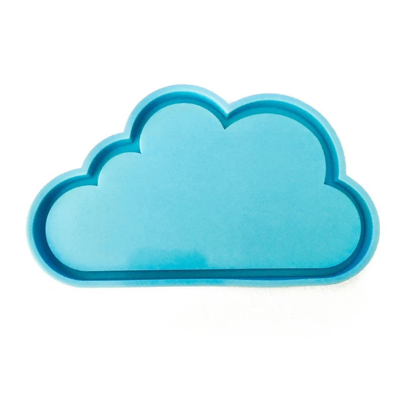 Moule silicone 3D individuel 6 nuages carré bombée relief cloud en