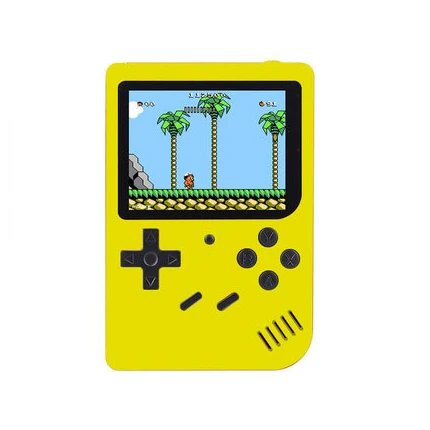 Оригинальная портативная игровая консоль Coolbaby в стиле ретро, 8 бит, 3,0 дюймов, HD цветной игровой плеер, Встроенный 500 игр, двойная игра - Цвет: Yellow