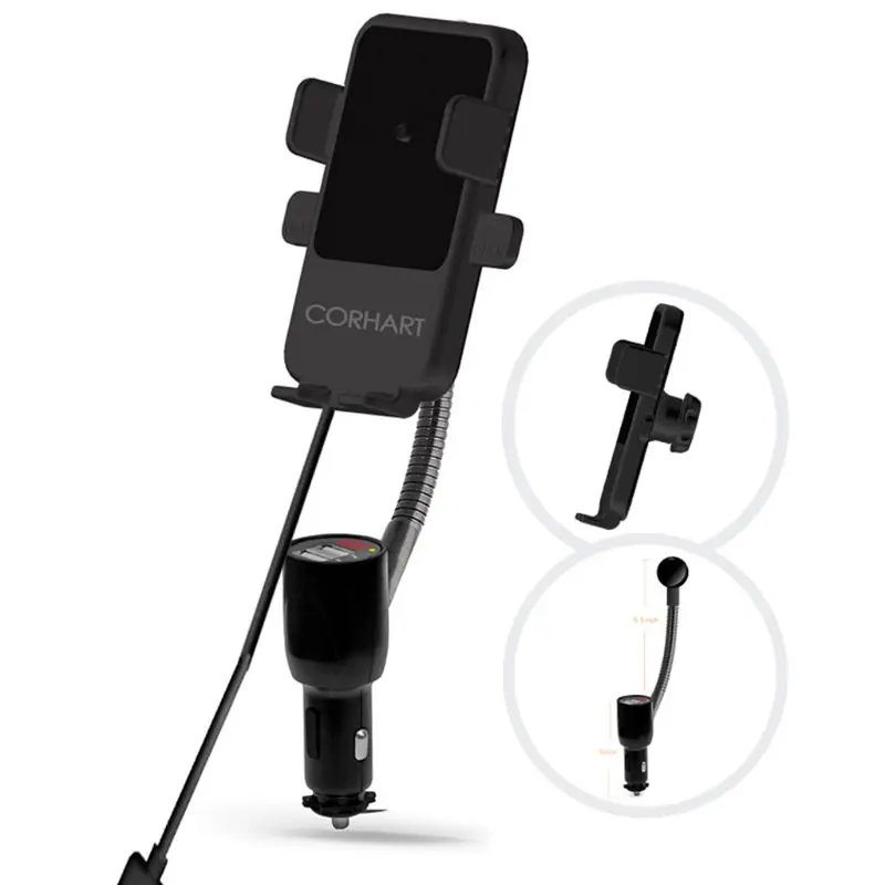 

Intelligent Cigarette Lighter Dual USB Smart Fast Charger Car Wireless Charging Universal Navigation Mobile Phone Bracket Holder