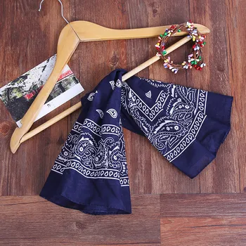 

Unisex Hip Hop Black Bandana Fashion Headwear Hair Band Neck Scarf Wrist Wraps Square scarves print Handkerchief High quality